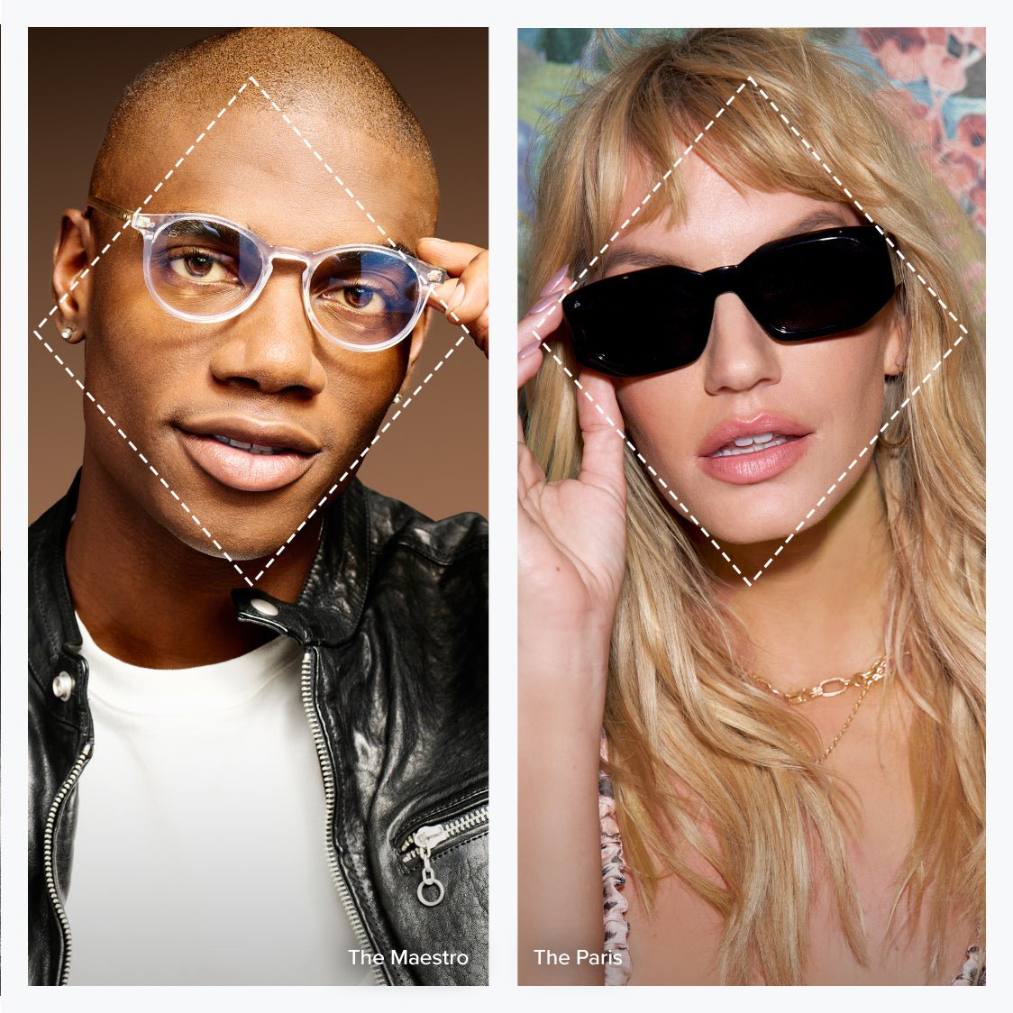 Dare to Dazzle: Best Glasses for Diamond Face Shapes - Privé Revaux