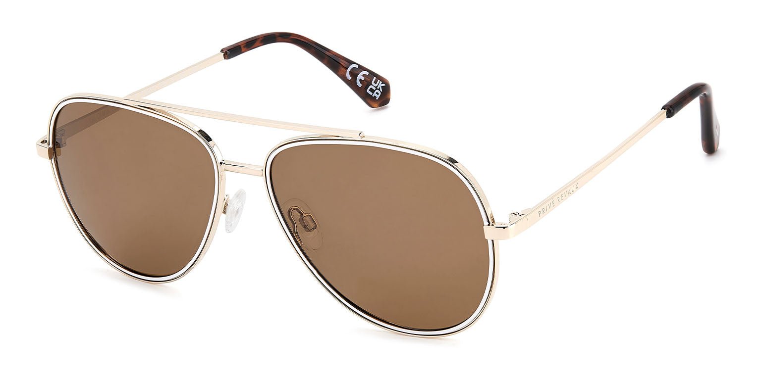 Gold White | Privé Revaux Glowin Hour Sunglasses