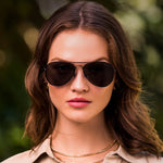 Champagne Gold/Blue Mirror | Privé Revaux The Commando 2.0 Sunglasses