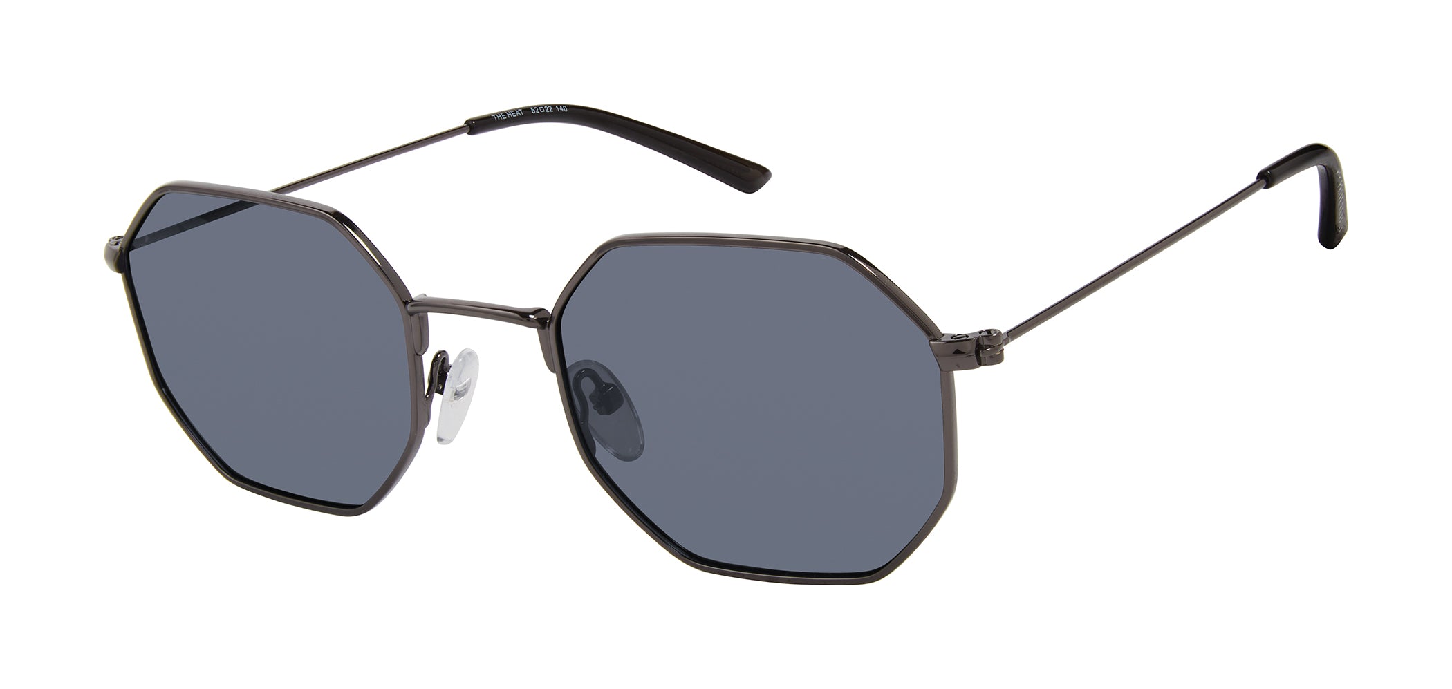 Gunmetal | Privé Revaux The Heat Square Aviator Sunglasses