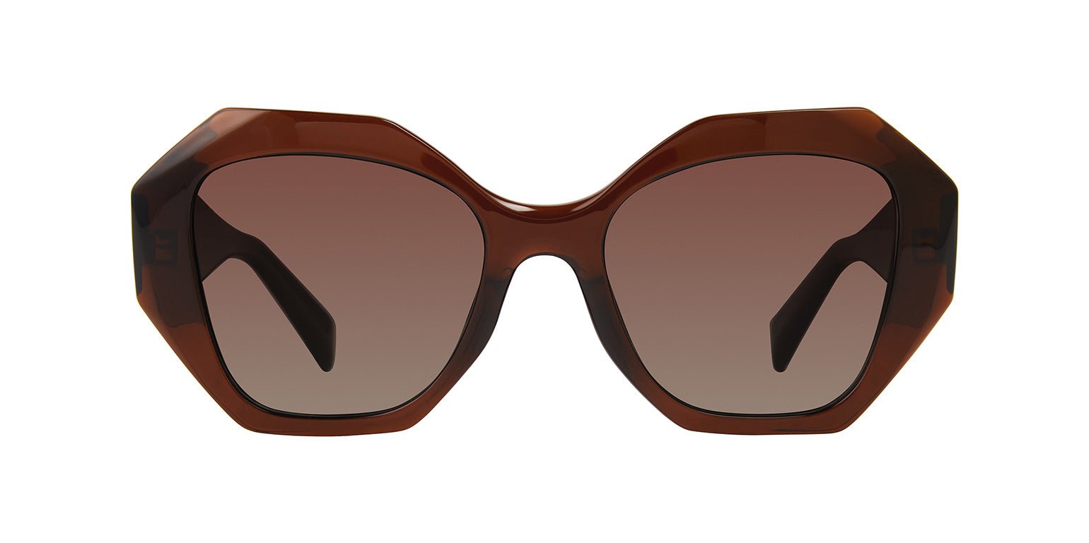 Chestnut | Privé Revaux The Bimini Hexagon Sunglasses