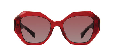 Merlot | Privé Revaux The Bimini Red Geometric Sunglasses