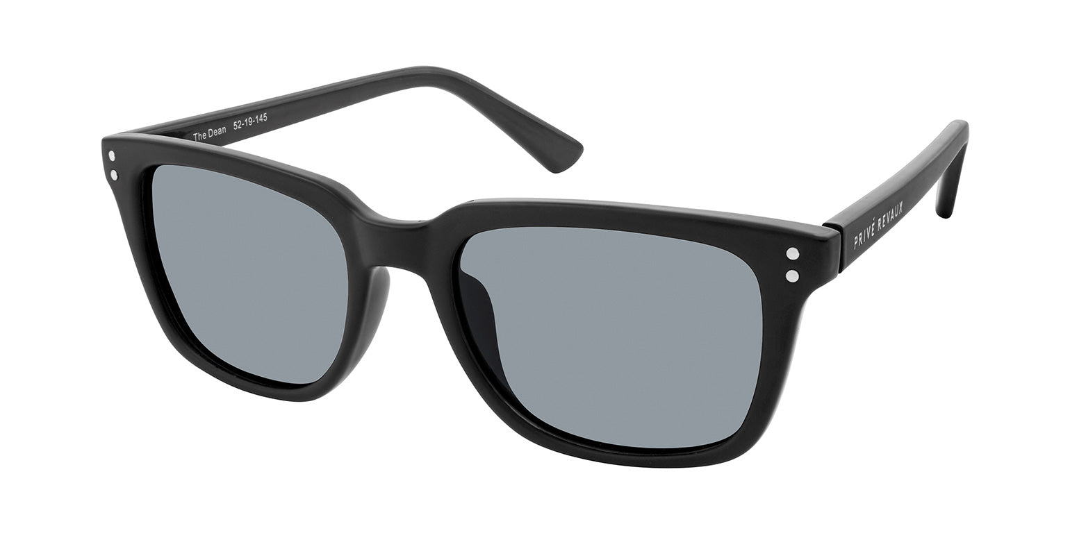 Matte Caviar Black | Privé Revaux The Dean Classic Rectangle Sunglasses