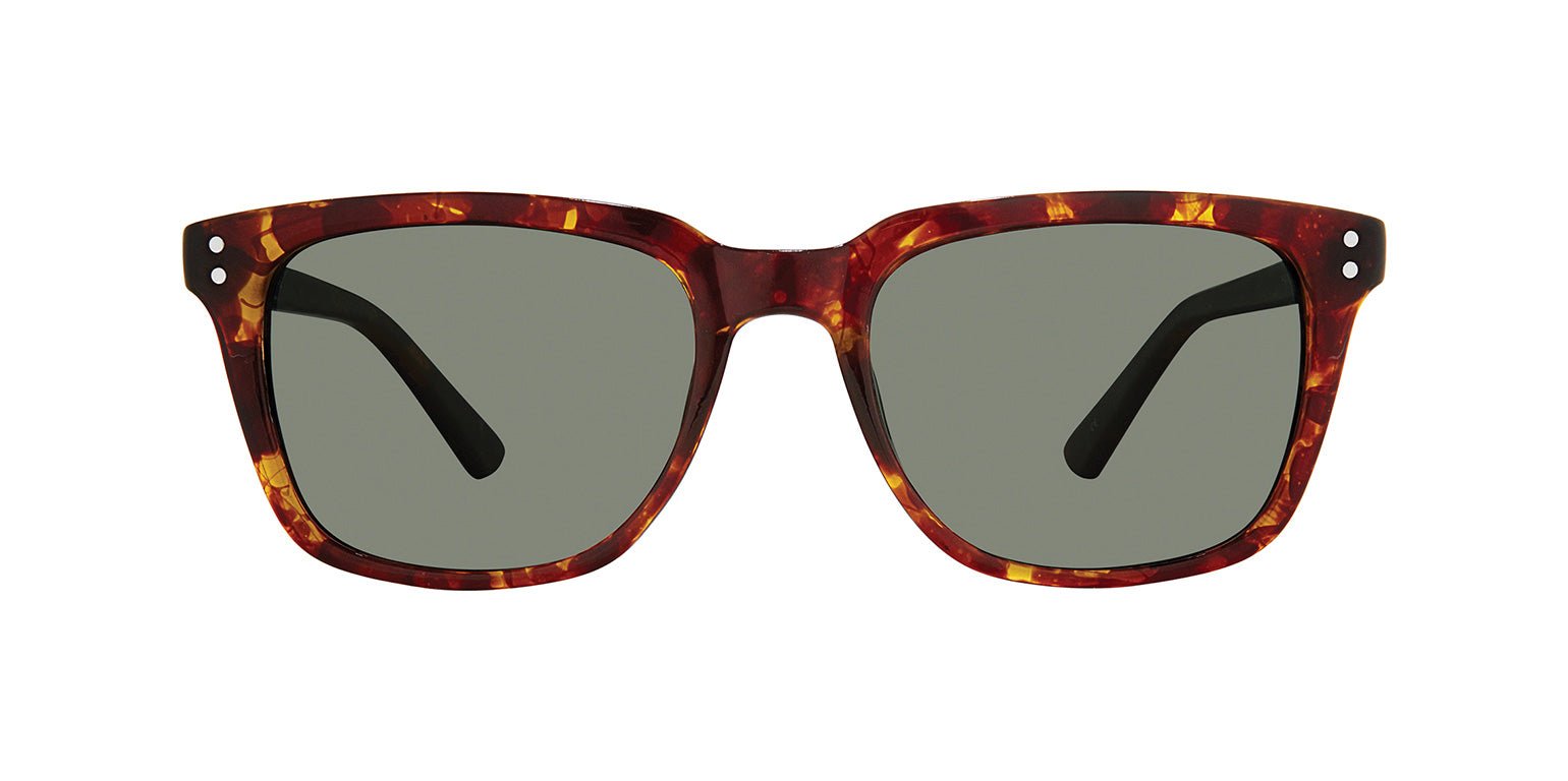 Multi Brown Tortoise/Green | Privé Revaux The Dean Rectangle Sunglasses For Men