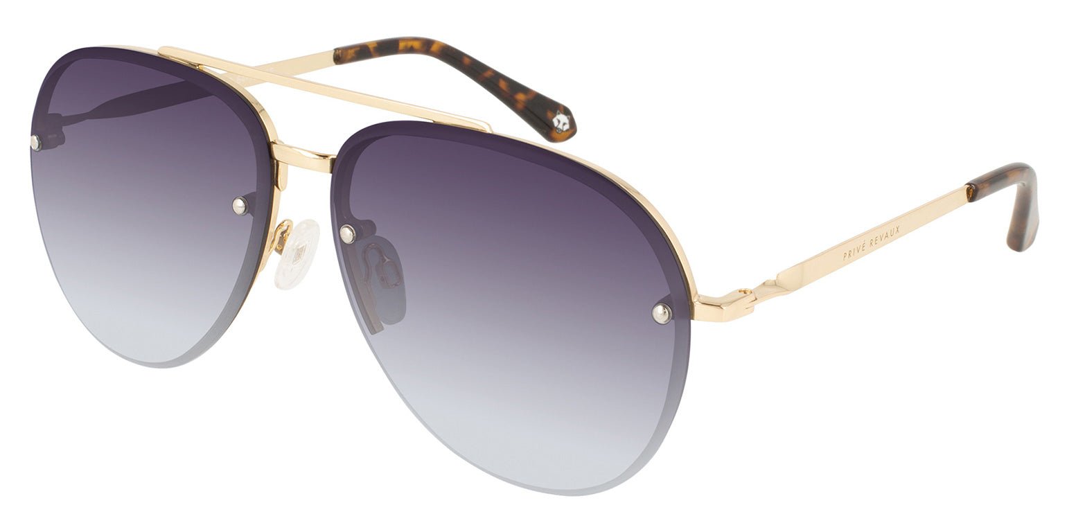 Champagne Gold | Privé Revaux The Glide Rimless Aviator Sunglasses