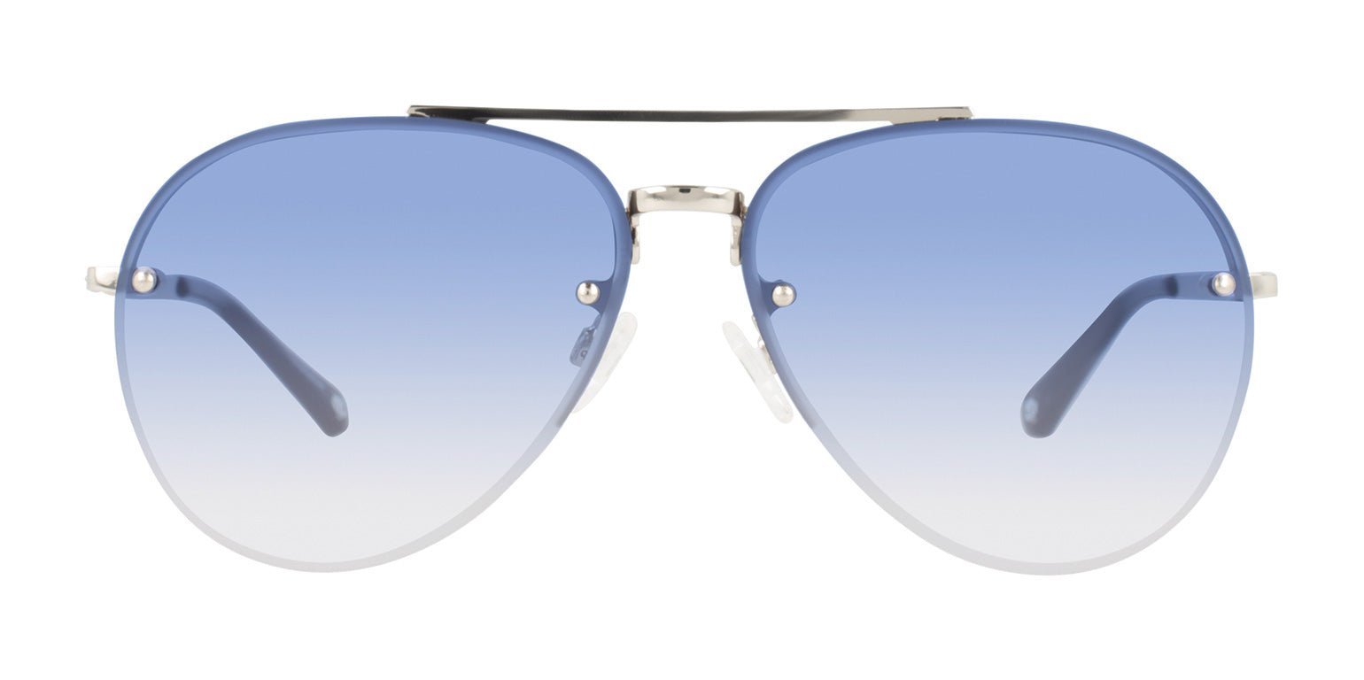 Antique Silver | Privé Revaux The Glide Blue Aviator Sunglasses