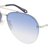 Antique Silver | Privé Revaux The Glide Blue Lens Aviator Sunglasses