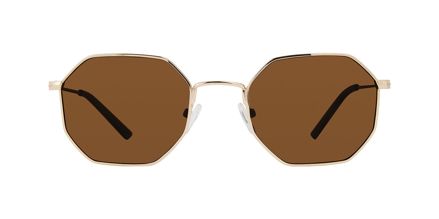 Champagne Gold/Gold Mirror | Privé Revaux The Heat Geometric Aviator Sunglasses