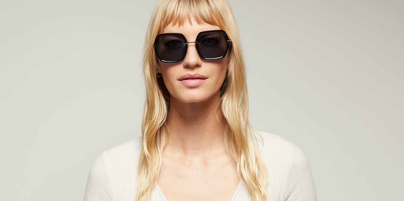 Women's Oversized Square Metal Sunglasses
