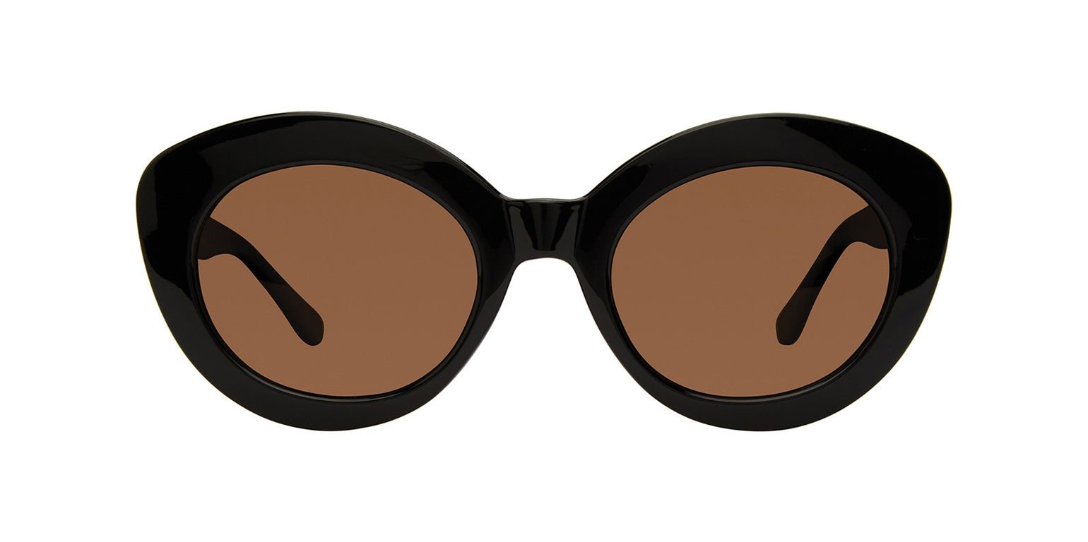 Black | Privé Revaux Morningside Round Thick Frame Sunglasses