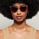 Light Pink | Chic and trendy women's sunglasses with a bold design