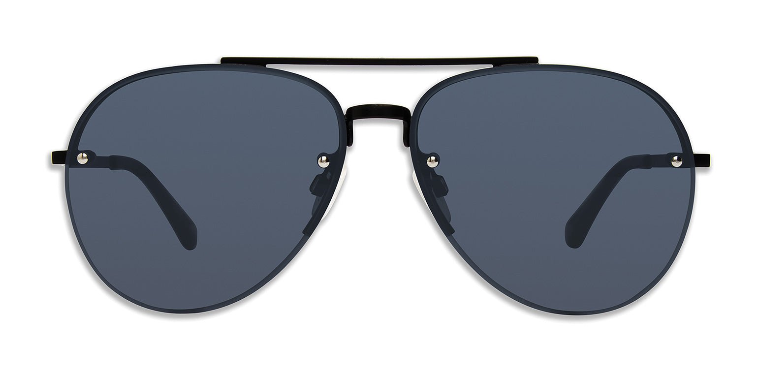 Men Polarized Sunglasses Black Sunglasses Rimless Black Oval