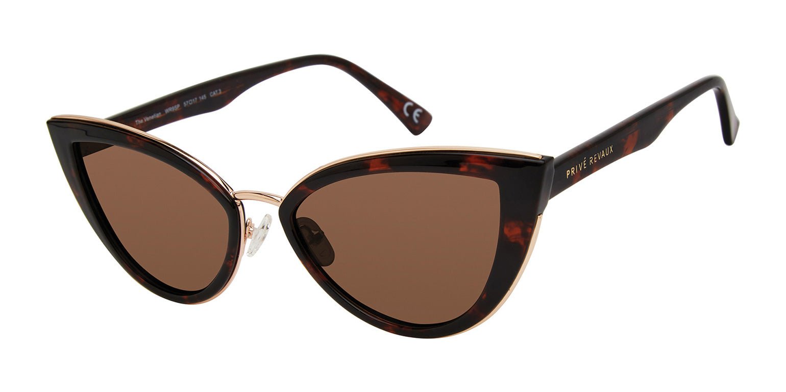 Brown Havana | Privé Revaux The Venetian Designer Cat Eye Sunglasses